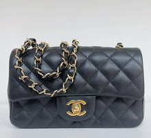 Load image into Gallery viewer, Chanel rare black caviar mini, gold hdw 24 series
