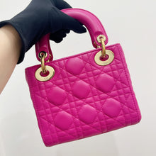 Load image into Gallery viewer, Lady Dior mini in Barbie pink with gold hdw
