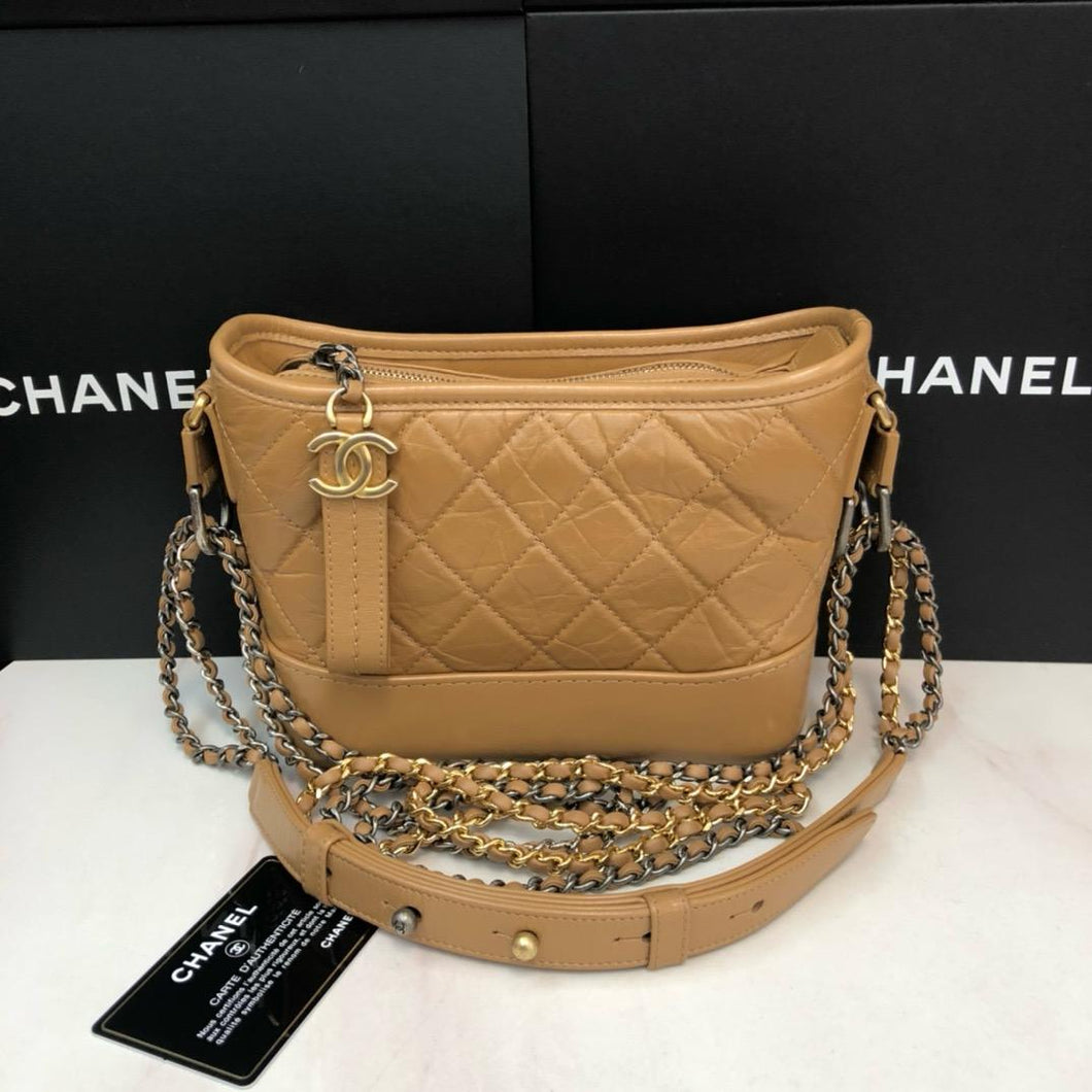 Chanel caramel small Gabrielle, mixed hdw