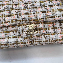 Load image into Gallery viewer, Chanel 27 series tweed mini, champagne gold hdw
