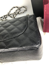 Load image into Gallery viewer, Chanel 26 series black caviar jumbo, silver hdw Giftable
