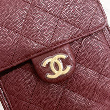 Load image into Gallery viewer, 25A Chanel 25 small in burgundy caviar, aged gold hdw
