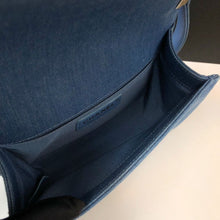 Load image into Gallery viewer, Chanel denim small boy, aged gold hdw
