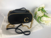 Load image into Gallery viewer, Chloe mini vanity crossbody smooth calfskin bag with gold hdw.
