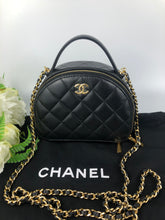 Load image into Gallery viewer, Chanel black lambskin clutch with chain, gold hdw
