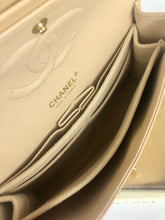 Load image into Gallery viewer, Chanel beige caviar medium classic, gold hdw
