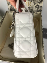 Load image into Gallery viewer, Lady Dior white mini, with silver hdw
