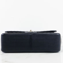 Load image into Gallery viewer, Chanel black caviar chevron jumbo, silver hdw
