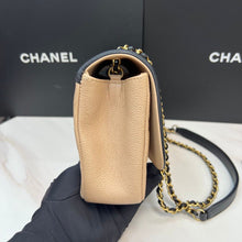 Load image into Gallery viewer, Chanel filigree bag small beige/black caviar with gold hardware
