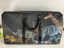 Load image into Gallery viewer, Limited Edition Louis Vuitton Damier Graphite Stamps Keepall Bandouliere 50
