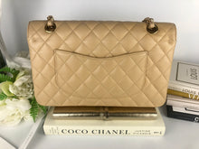 Load image into Gallery viewer, Chanel beige caviar medium classic, gold hdw
