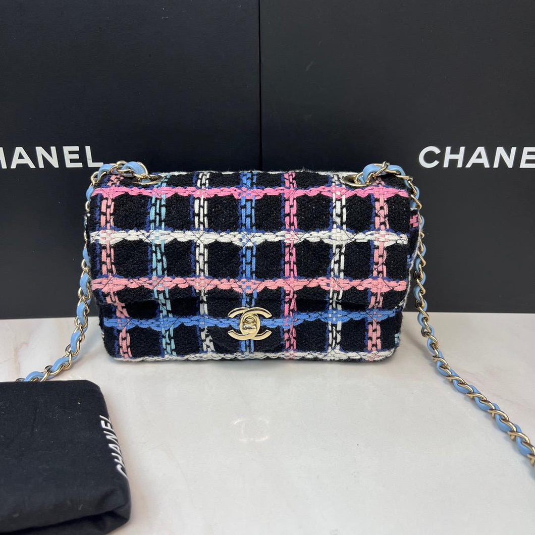 Chanel multi colour tweed mini