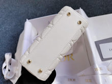 Load image into Gallery viewer, Lady Dior mini white, with gold hdw
