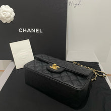 Load image into Gallery viewer, Chanel black caviar mini top handle, gold hdw
