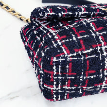 Load image into Gallery viewer, Chanel 19 bag in medium/large tweed with mixed hdw
