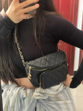 Load image into Gallery viewer, Chanel black caviar bumbag belt bag, gold hdw
