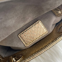 Load image into Gallery viewer, Lady Dior gold snakeskin mini, gold hdw
