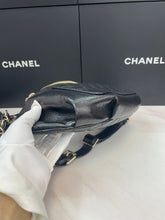 Load image into Gallery viewer, Chanel belt bag black, glazed calfskin with gold hdw
