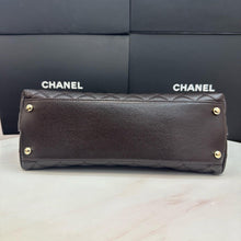 Load image into Gallery viewer, Chanel brown caviar coco handle medium with gold hdw.

