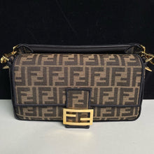 Load image into Gallery viewer, Fendi medium baguette, tobacco brown jacquard
