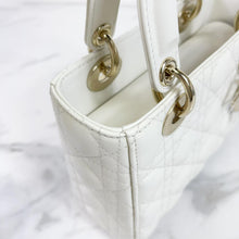 Load image into Gallery viewer, Lady Dior white small ABC, with gold hdw
