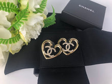 Load image into Gallery viewer, Chanel large 23c heart earrings
