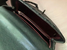 Load image into Gallery viewer, Chanel Black caviar medium coco handle, ruthenium hdw
