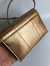 Load image into Gallery viewer, YSL saint Laurent gold/bronze snakeskin woc
