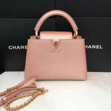 Load image into Gallery viewer, Louis Vuitton pink pearl capucines BB in taurillon leather
