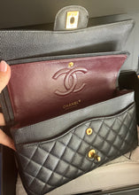 Load image into Gallery viewer, Chanel black caviar medium classic flap, gold hdw
