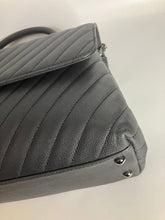 Load image into Gallery viewer, Chanel Large grey caviar coco handle, silver hdw
