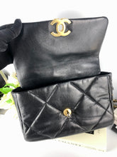 Load image into Gallery viewer, Chanel 19 small black lambskin, mixed gold hdw
