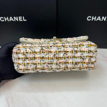 Load image into Gallery viewer, Chanel 27 series tweed mini, champagne gold hdw
