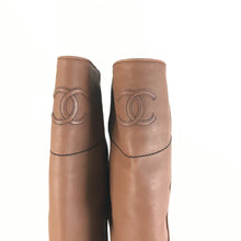 Load image into Gallery viewer, Chanel brown leather riding boots size 41.5
