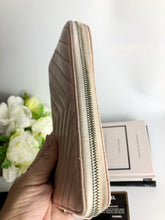 Load image into Gallery viewer, Chanel light pink chevron lambskin wallet
