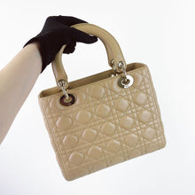 Load image into Gallery viewer, Lady Dior beige medium lambskin, gold hdw

