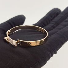 Load image into Gallery viewer, Hermes CDC 18K rose gold bangle with diamonds, SH
