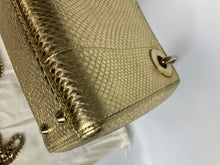 Load image into Gallery viewer, Lady Dior gold snakeskin mini, gold hdw
