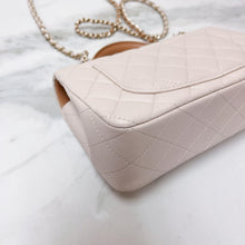 Load image into Gallery viewer, Chanel 23p mini top handle rectangular, ecru caramel bi-color, light gold hdw
