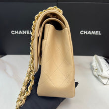 Load image into Gallery viewer, Chanel beige caviar double flap jumbo, gold hdw
