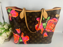 Load image into Gallery viewer, Louis Vuitton Rare Stephen Sprouse neverfull MM roses
