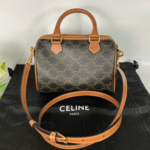 Load image into Gallery viewer, Celine small boston bag in triomphe canvas and calfskin
