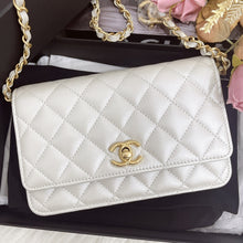 Load image into Gallery viewer, Chanel pearl wallet on chain (WOC) with gold hdw

