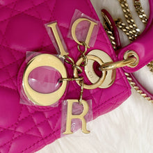 Load image into Gallery viewer, Lady Dior mini in Barbie pink with gold hdw
