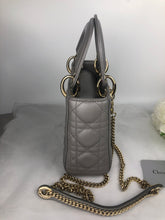 Load image into Gallery viewer, Lady Dior mini pearl grey, gold hdw
