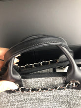 Load image into Gallery viewer, Chanel Large 24 series black and grey Deauville tote with silver hdw.
