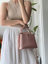 Load image into Gallery viewer, Louis Vuitton pink pearl capucines BB in taurillon leather
