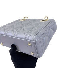 Load image into Gallery viewer, Lady Dior pearl grey lambskin mini, gold hdw
