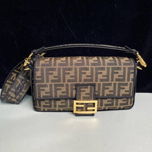 Load image into Gallery viewer, Fendi medium baguette, tobacco brown jacquard
