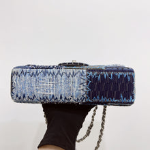 Load image into Gallery viewer, Chanel denim patchwork bag medium with silver hdw
